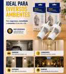 Kit 2 Sensores De Presença Lâmpada Soquete E27 Iluminação Fotocélula Movimento