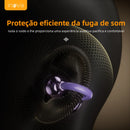 Fone de Ouvido Basike Bluetooth Clip-Ear Sem Fio com Microfone e Estojo de Carregamento Violeta