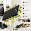 Power Bank 10000mah Carregador Portátil Turbo Rápido Universal Celular - Melhor Carregador Portátil Compatível Com iPhone Notebook Relógios Android Mac Ios Samsung Apple 10000mah
