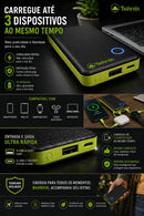 Power Bank 10000mah Carregador Portátil Turbo Rápido Universal Celular - Melhor Carregador Portátil Compatível Com iPhone Notebook Relógios Android Mac Ios Samsung Apple 10000mah