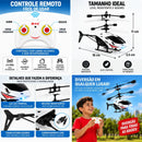 Helicóptero Drone Controle Bateria Recarregável Voa Verdade