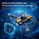 Drone LF669 Max Popsy GPS 4K com Câmera Dupla Ajustável e Evita Obstáculos 360°