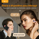 Fone de Ouvido Basike Bluetooth Clip-Ear Sem Fio com Microfone e Estojo de Carregamento Violeta