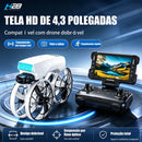 Mini Drone H28 Sem Escovas Dobrável Com Duas Câmeras